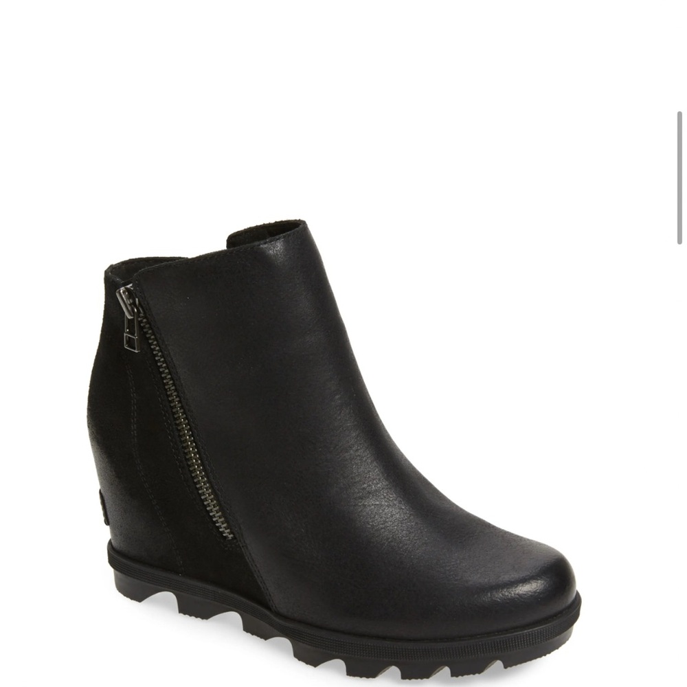Sorel Black Wedge Ankle Booties